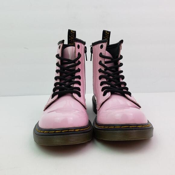 Dr Martens 1460 Girls Size 13 Pale Pink Patent Leather LaceUp Ankle Combat Boots - Picture 6 of 13